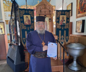 Священник награждён Благодарственным Письмом Мелитопольского областного центра крови